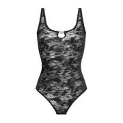 Diesel Bodysuit Ufby-D-Oval-Lace-Bodysuit Black, Dam