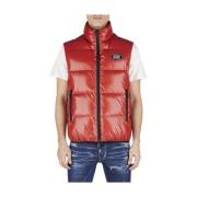 Dsquared2 Röd Puffer Vest - Glänsande Nylon Red, Herr