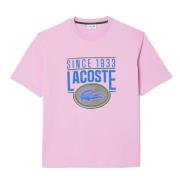 Lacoste Köp Loose Fit T-shirt Pink, Herr