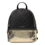 Michael Kors Quiltad barnryggsäck med charm Black, Dam