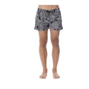 Roberto Cavalli Vibrant Beach Boxer Swimwear Black, Herr