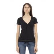 Trussardi Kortärmad Rund Hals T-shirt Black, Dam