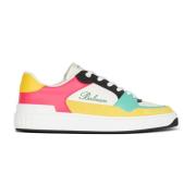 Balmain B-Court Flip tränare i kalvskinn Multicolor, Herr