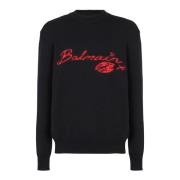 Balmain Ull Ki jumper Black, Herr