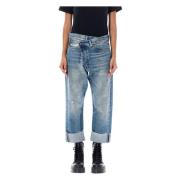 R13 Blå Cross Over Denim Jeans Blue, Dam