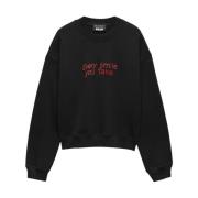 Msgm Svart Sweatshirt Aw24 Herrmode Black, Herr