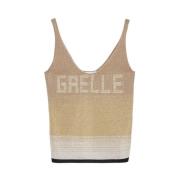 Gaëlle Paris Snygg Top för Kvinnor Beige, Dam