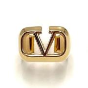 Valentino Vintage Pre-owned Metall ringar Yellow, Dam