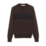 Trussardi Rundhalsad tröja Brown, Herr