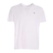 Paul & Shark Logodetalj Bomull T-Shirt White, Herr