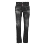 Dsquared2 Svarta Ripped Bomulls Jeans för Män Black, Herr