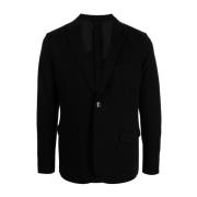 Emporio Armani Svart Stretch Blazer Black, Herr