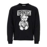 Moschino Stilren Svart Bomullsweatshirt Black, Herr