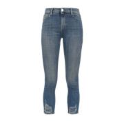 Pinko Stiliga Cropped Jeans för Kvinnor Blue, Dam