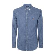 Ralph Lauren Denim Twill Sport Skjorta Blue, Herr