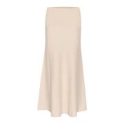 InWear Melange Kjol med Volangdetaljer Beige, Dam