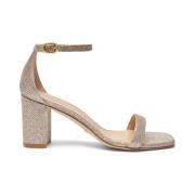 Stuart Weitzman Blockklack Sandal Pink, Dam