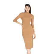 Kocca Elegant Midi Klänning Beige, Dam