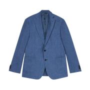 Brooks Brothers Bluette Linneblazer Blue, Herr