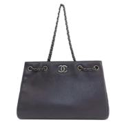 Chanel Vintage Pre-owned Laeder chanel-vskor Blue, Dam