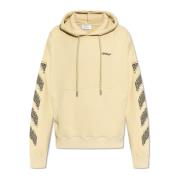 Off White Sweatshirt med logotyp Beige, Herr