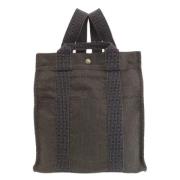 Hermès Vintage Pre-owned Canvas handvskor Gray, Dam