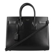 Saint Laurent Svart Läderhandväska Sac de Jour Black, Dam