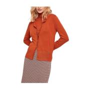 Gaudi Stilfull Stickad Cardigan Tröja Orange, Dam