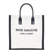 Saint Laurent Rive Gauche Tote Bag White, Herr