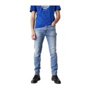 GAS Klassiska Denim Jeans med 5 Fickor Blue, Herr