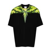 Marcelo Burlon Wings Print Bomull T-shirts och Polos Black, Herr