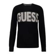 Guess Crew Neck Sweater Black, Herr