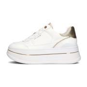 Michael Kors Vita Låga Sneakers Hayes Laces Up White, Dam