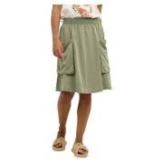 Cream Short Skirts Green, Dam