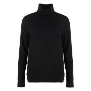 Michael Kors Merinoull Turtleneck Tröja Black, Dam