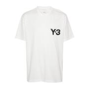 Y-3 Reflekterande Logot-shirt White, Herr