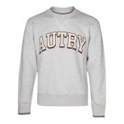 Autry Vit Crew Neck Sweatshirt Gray, Herr