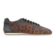 Dolce & Gabbana Läder lågtopp sneakers Brown, Herr