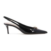 Valentino Garavani Svart Sling Back Vlogo Pumps Black, Dam