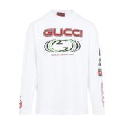 Gucci Vit Långärmad T-shirt White, Herr