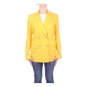 Liu Jo Dubbelknäppt Blazer Yellow, Dam