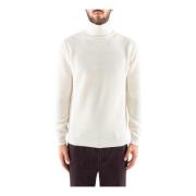 Corsinelabedoli Turtleneck Jumpers i Marino Ull White, Herr