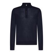 Piacenza 1733 Stiliga Sweaters i Vit/Blå Blue, Herr