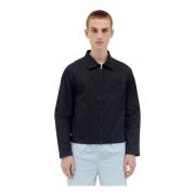 Affxwrks Kontrast Topstitch Zip-Up Jacka Black, Herr