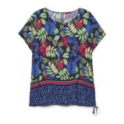 Fiorella Rubino Tropiskt Tryck Viskos Blus Multicolor, Dam