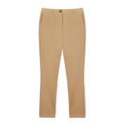 Motivi Bomull Stretch Regular Leg Byxor Beige, Dam