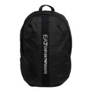 Emporio Armani EA7 Logo Ryggsäck med Dragkedja Black, Herr