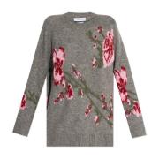 Blumarine Tröja med blommigt motiv Gray, Dam