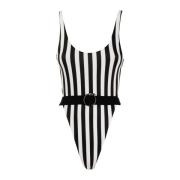 Trussardi Randig One-piece Baddräkt Black, Dam