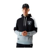 New Era Svart Raiders Kontrastpanel Hoodie Black, Herr